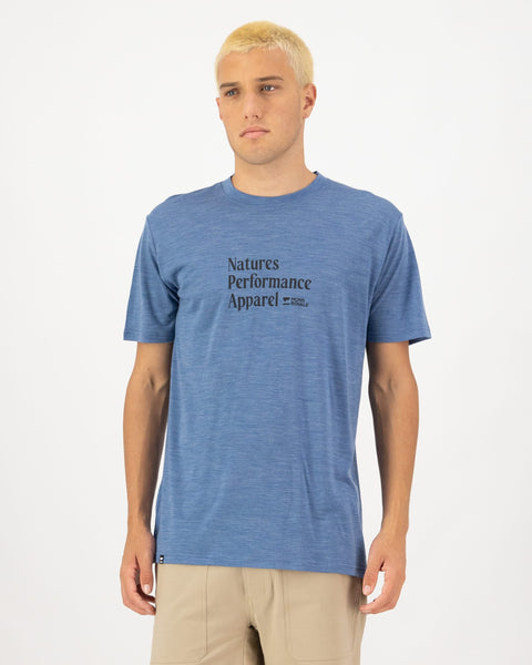 Zephyr Merino Tencel™ T-Shirt - Steel Blue | Men's T-Shirt | Mons