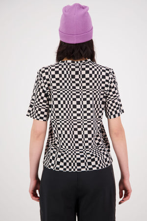Icon Merino Air-Con Relaxed Tee - Checkers