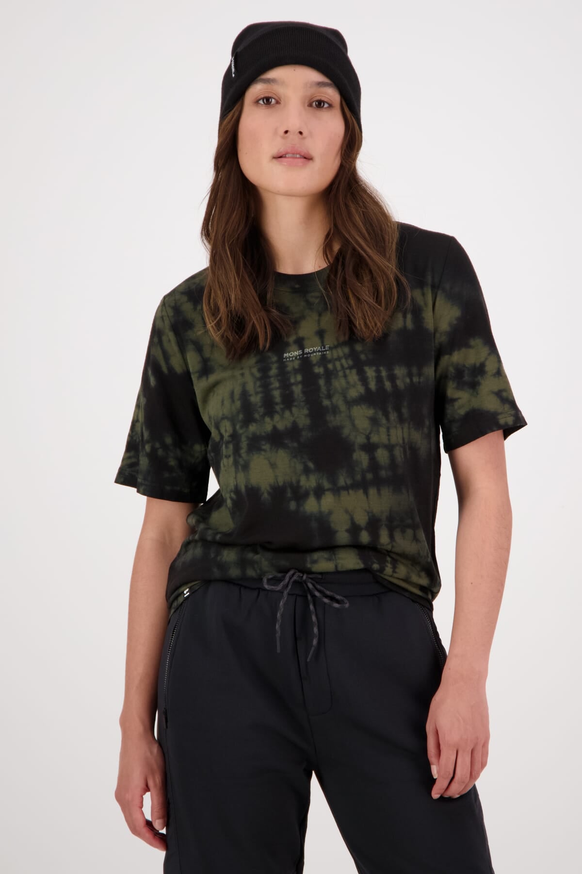 Icon Merino Air-Con Relaxed Tee - Olive Tie Dye