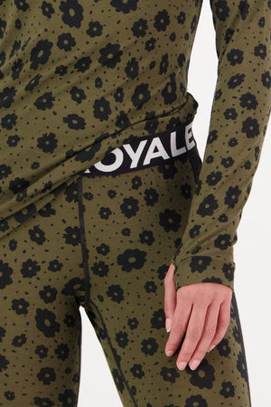 Cascade Merino Flex  3/4 Legging - Aoraki Lily