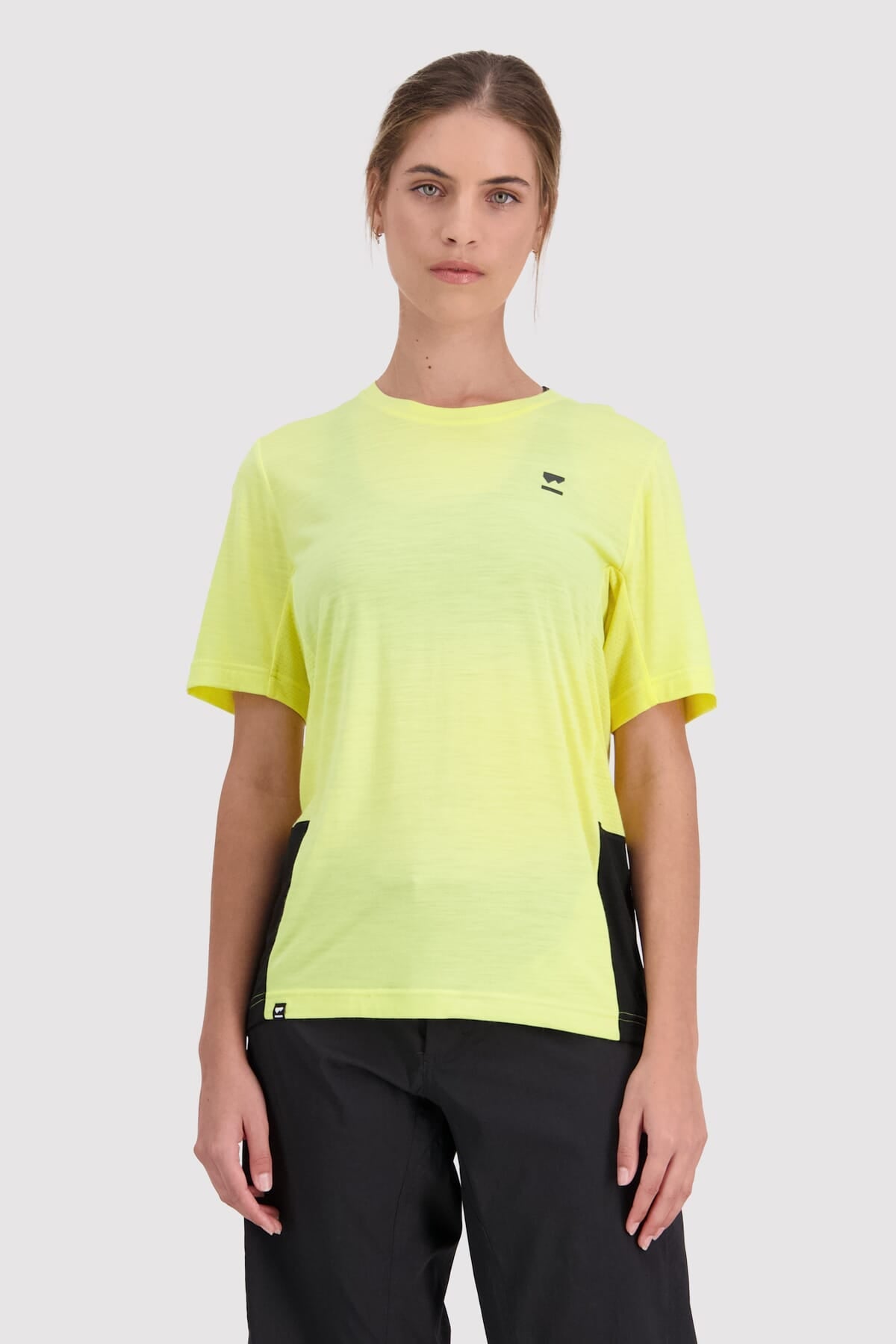Tarn Merino Shift Tee - Black / Limelight