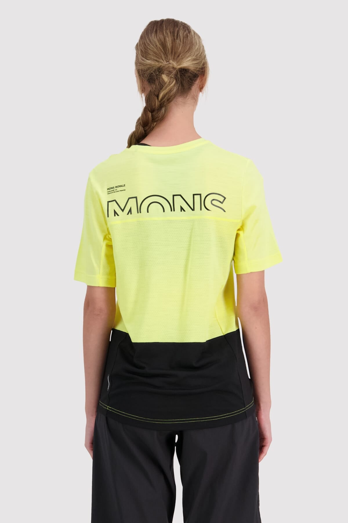 Tarn Merino Shift Tee - Black / Limelight