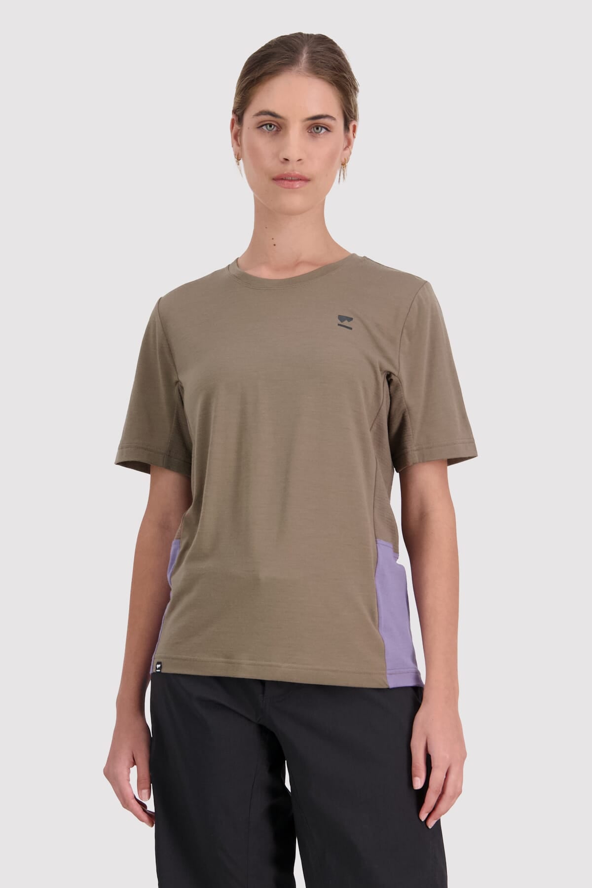 Tarn Merino Shift Tee - Walnut / Thistle
