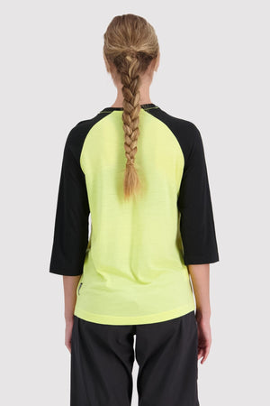 Tarn Merino Shift Raglan 3/4 - Black / Limelight