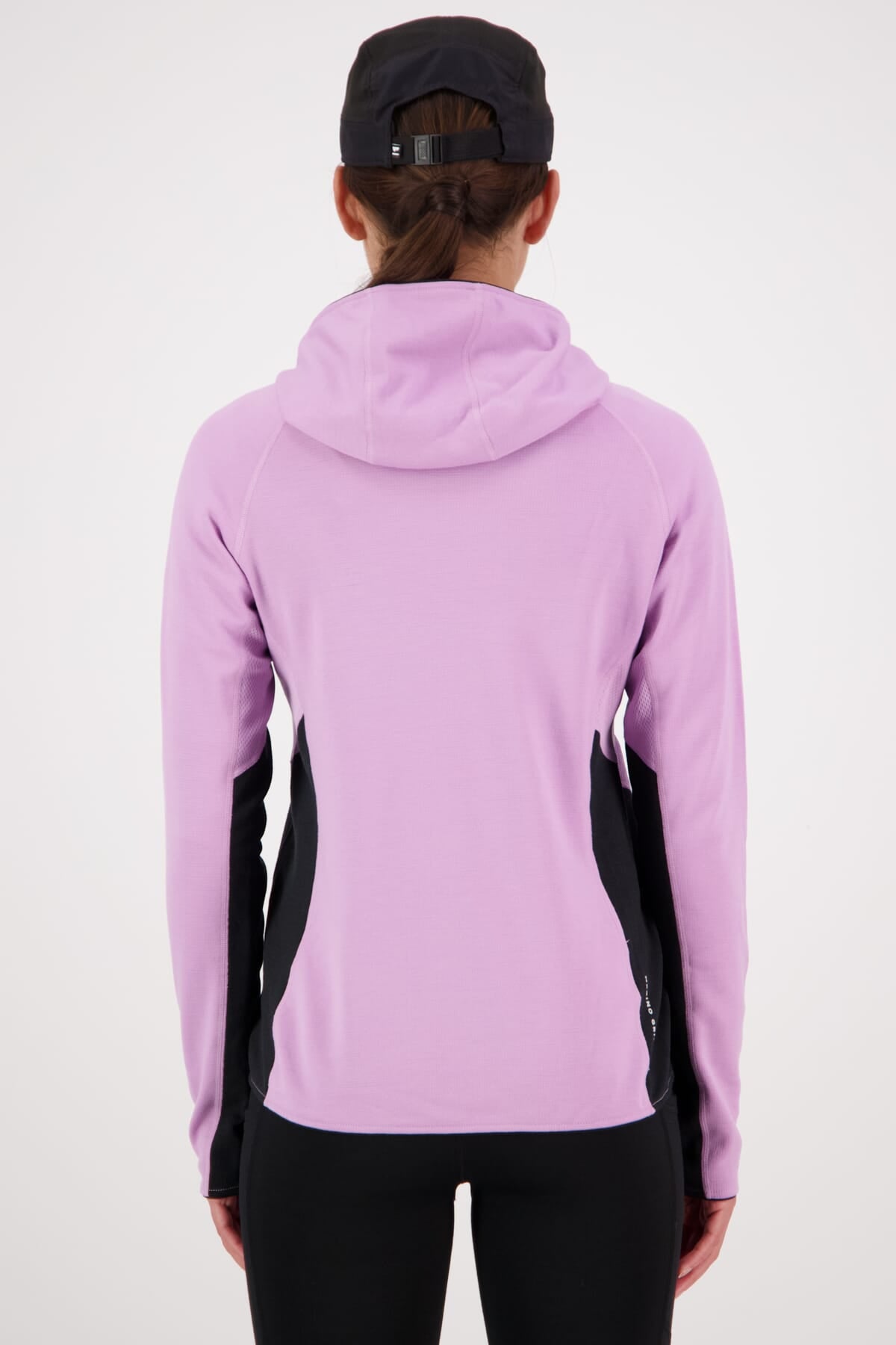 Approach Merino Gridlock Hood - Orchid Black