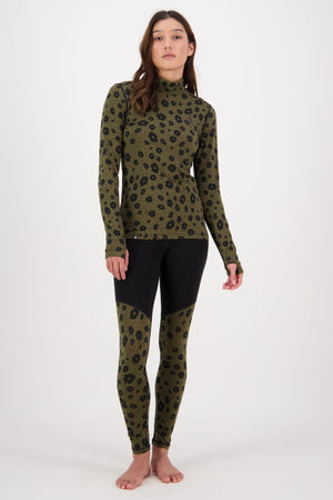 Cascade Merino Flex Mock Neck LS - Aoraki Lily